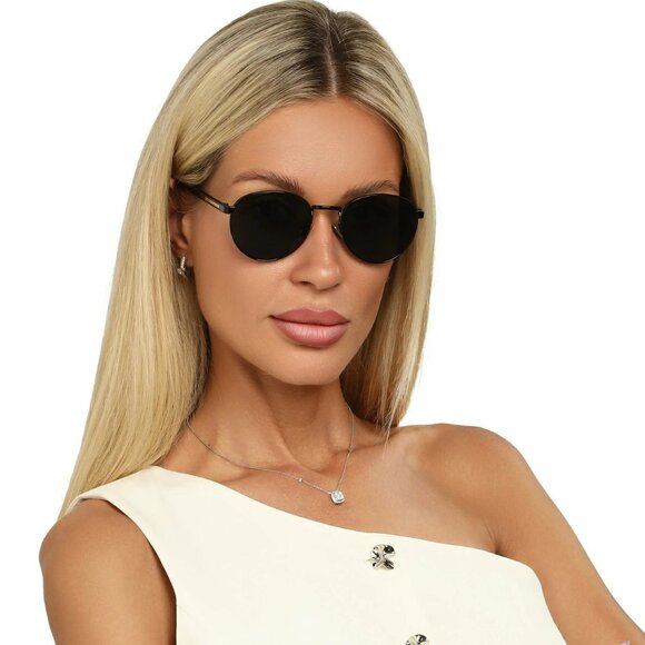 Prada Men Sunglasses Black Polarized Round PRB51S 1AB5Z1 NEW AUTHENTIC - Picture 12 of 13